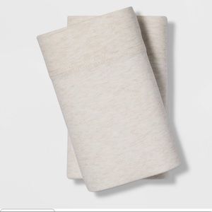 King Tencel Jersey Blend Pillowcase Set Beige